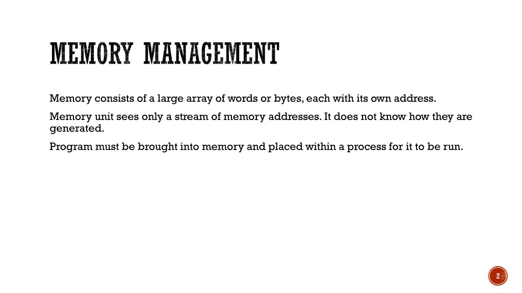 memory management