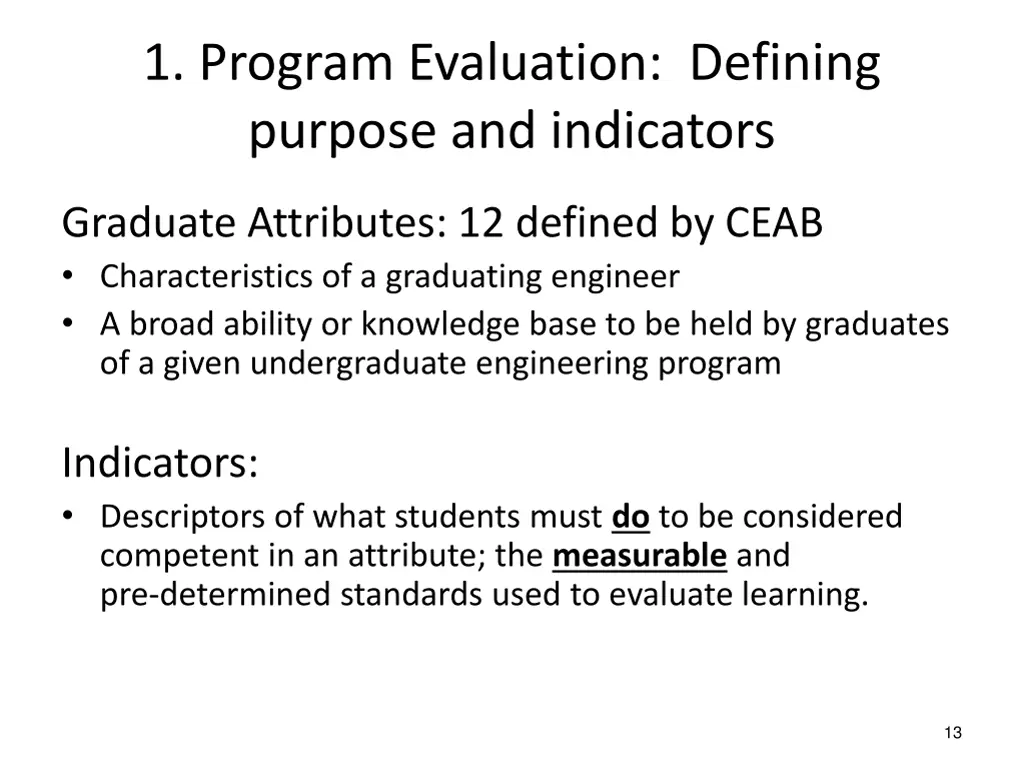1 program evaluation defining purpose