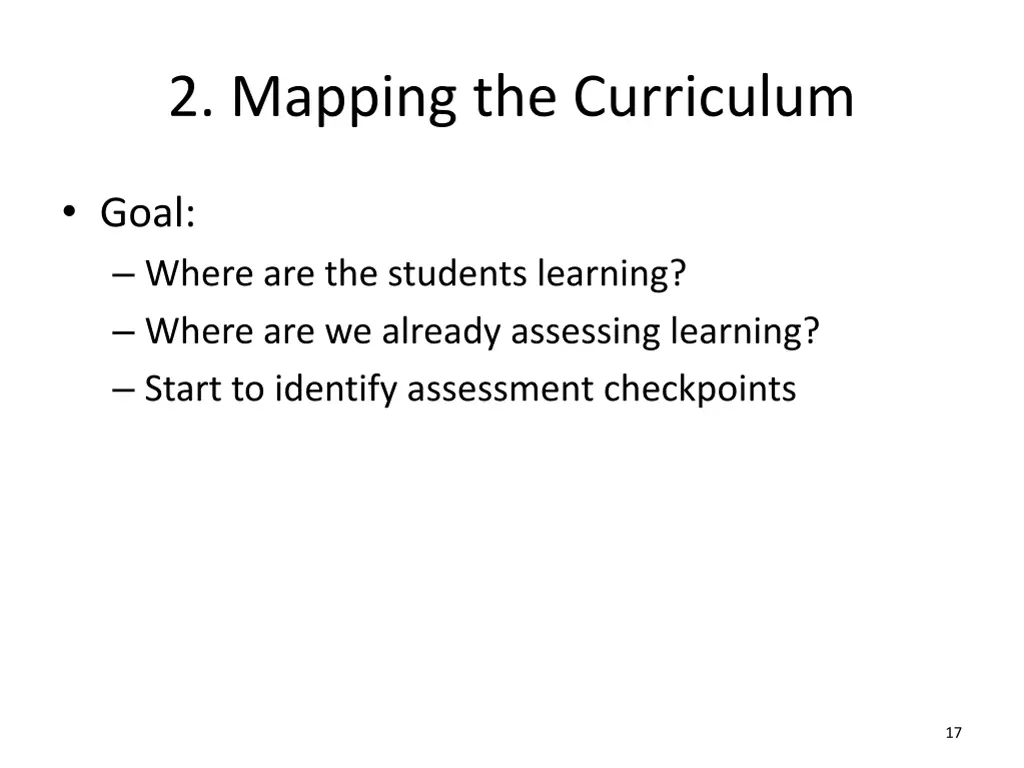 2 mapping the curriculum