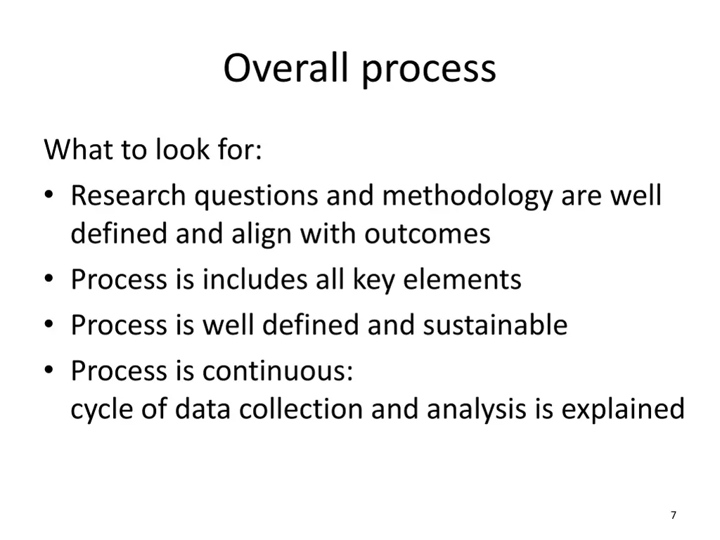 overall process
