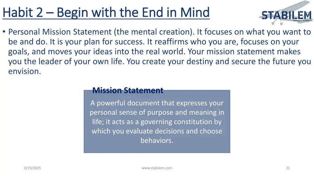 habit 2 habit 2 begin with the end in mind begin 2