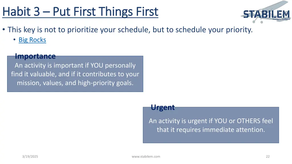 habit 3 habit 3 put first things first put first
