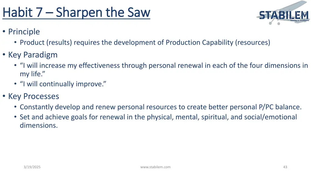 habit 7 habit 7 sharpen the saw sharpen the saw