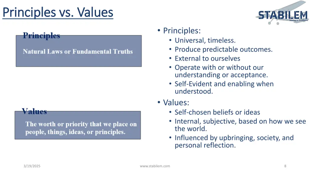 principles vs values principles vs values