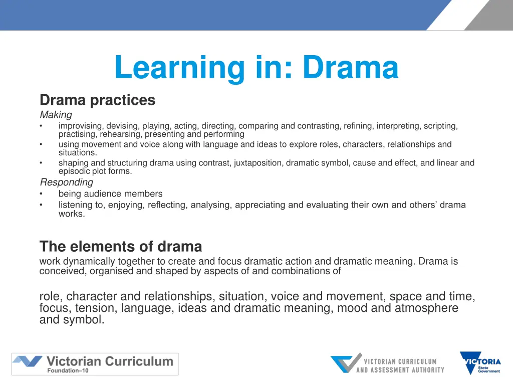 learning in drama drama practices making