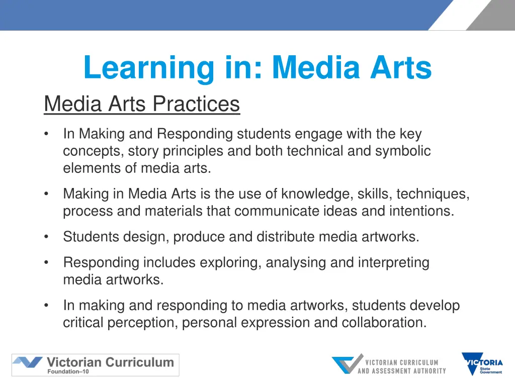 learning in media arts media arts practices