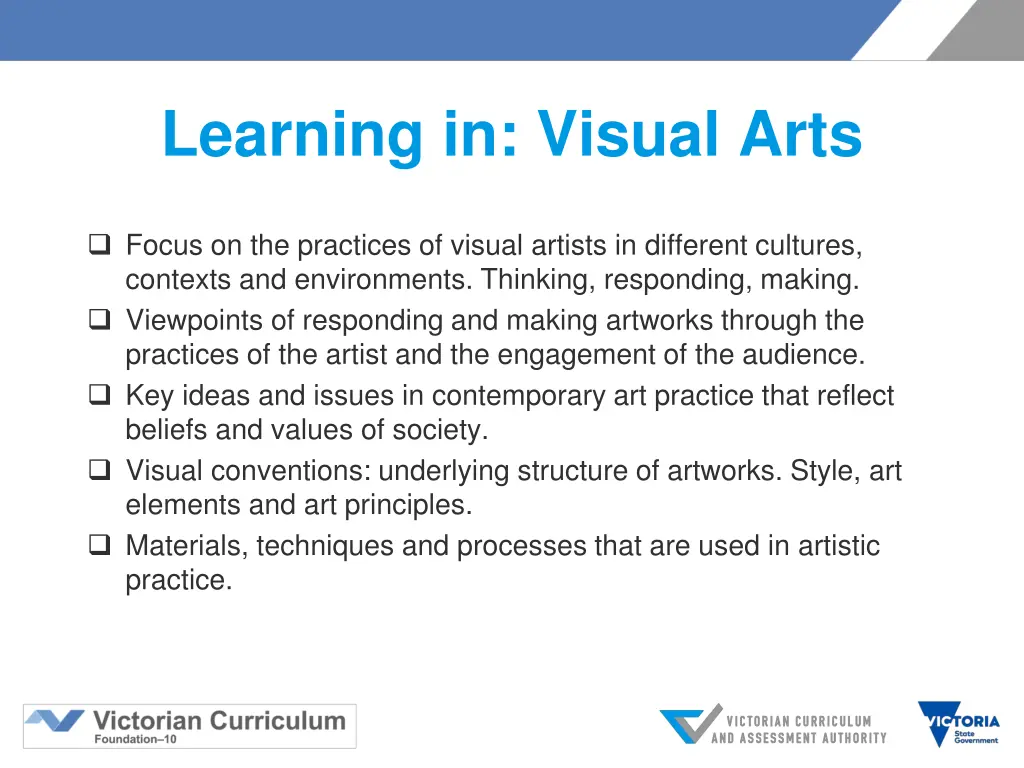 learning in visual arts 1