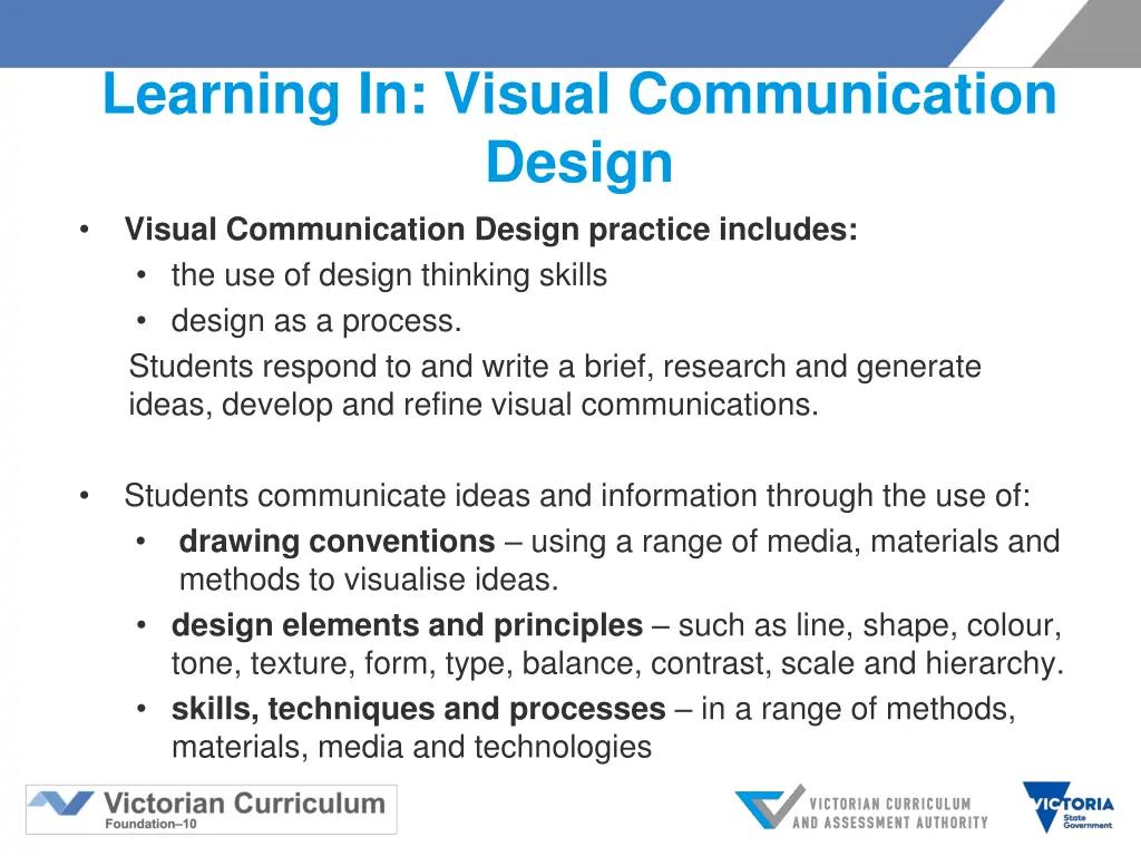 learning in visual communication design visual