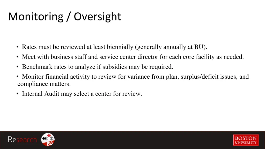 monitoring oversight
