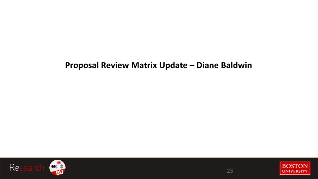 proposal review matrix update diane baldwin