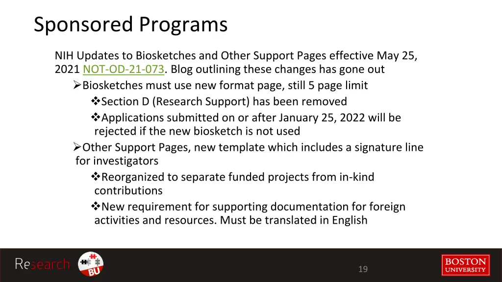 sponsored programs