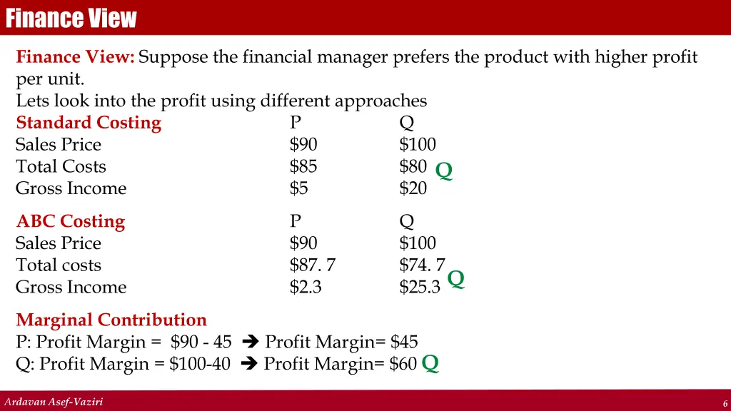 finance view