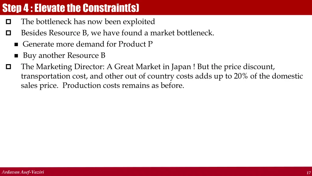 step 4 elevate the constraint s the bottleneck
