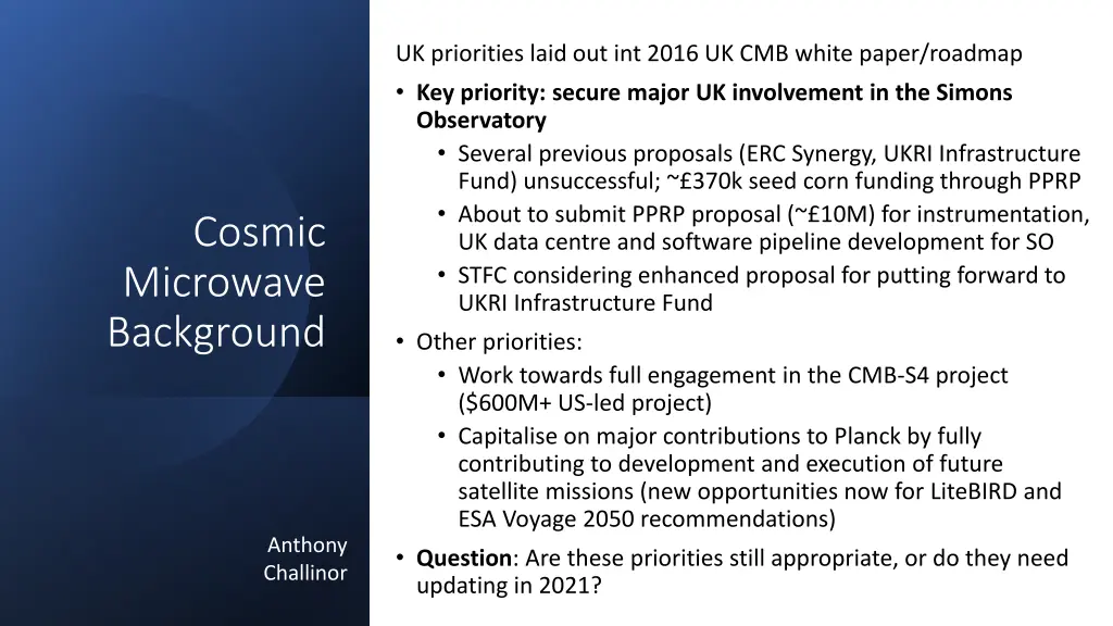 uk priorities laid out int 2016 uk cmb white