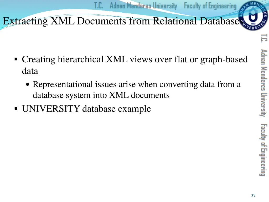 extracting xml documents from relational databases