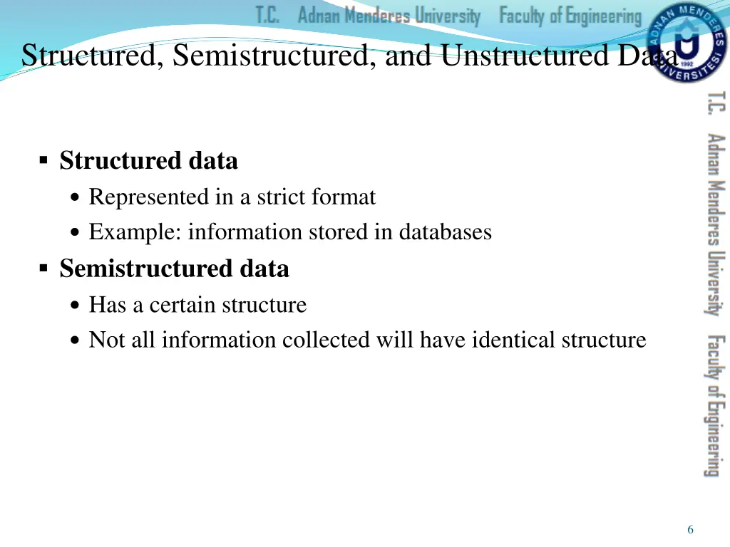 structured semistructured and unstructured data