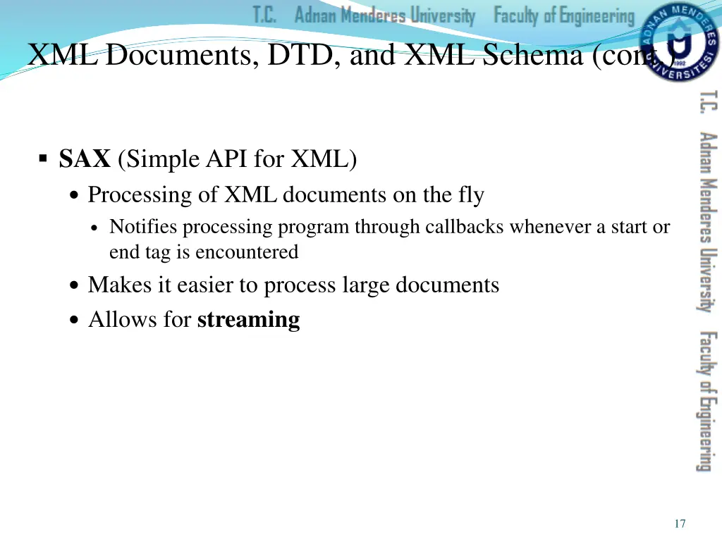 xml documents dtd and xml schema cont