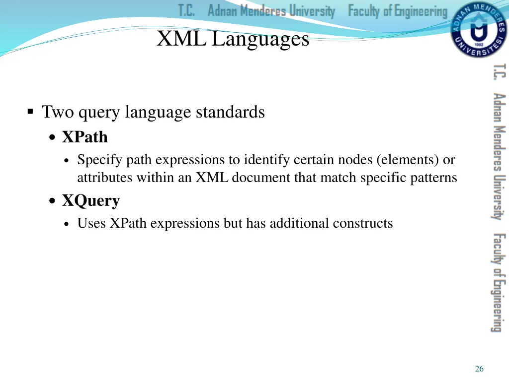 xml languages