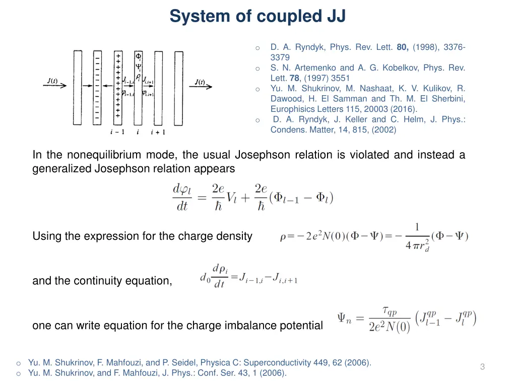 system of coupled jj