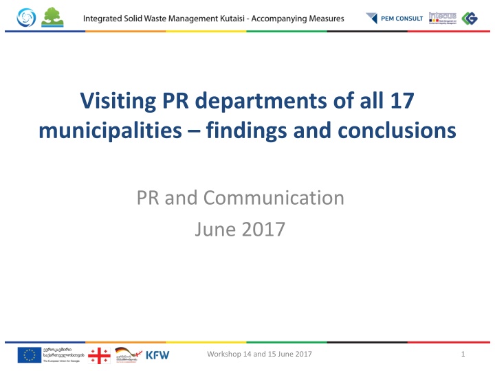 visiting pr departments of all 17 municipalities