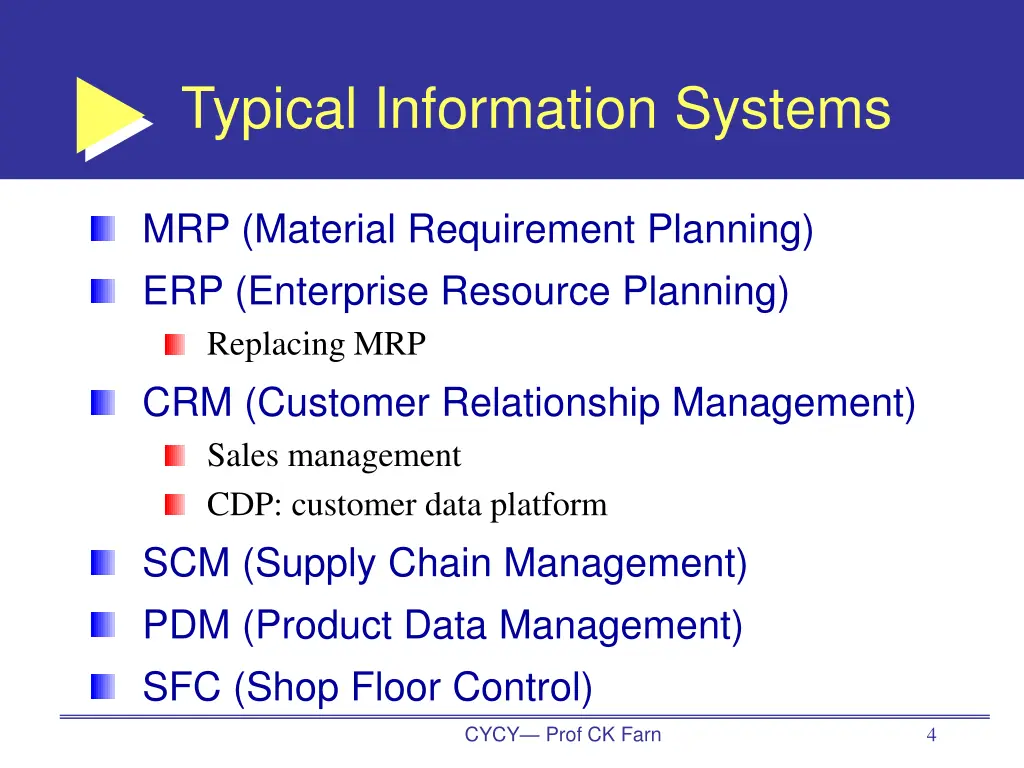 typical information systems