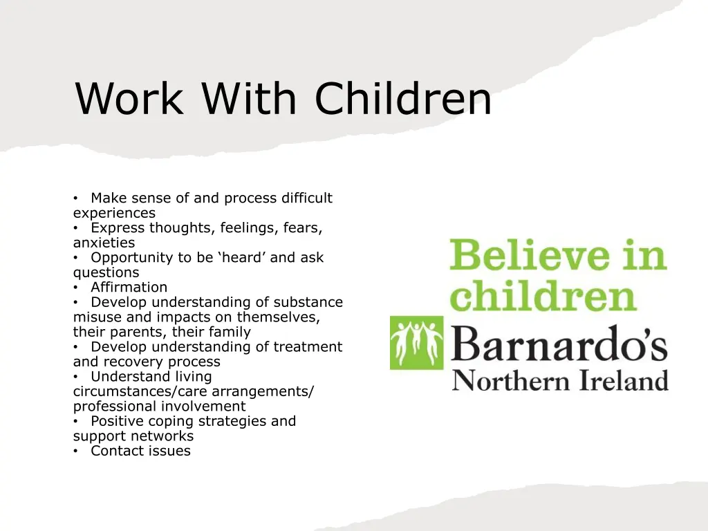 work with children