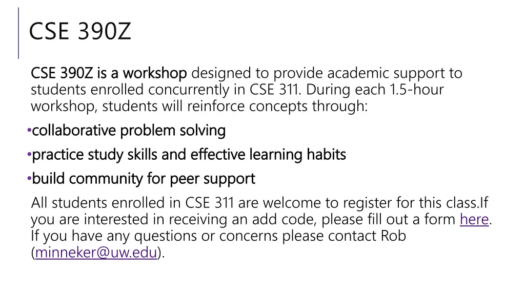 cse 390z
