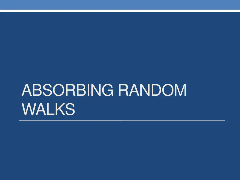absorbing random walks