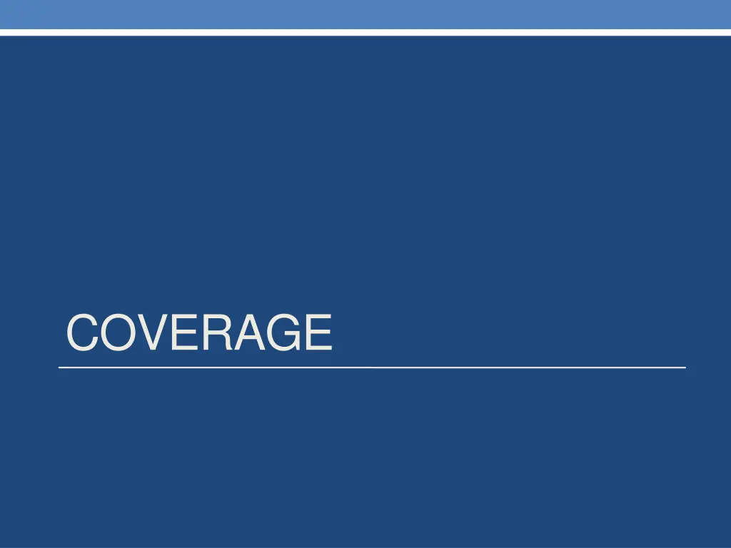 coverage