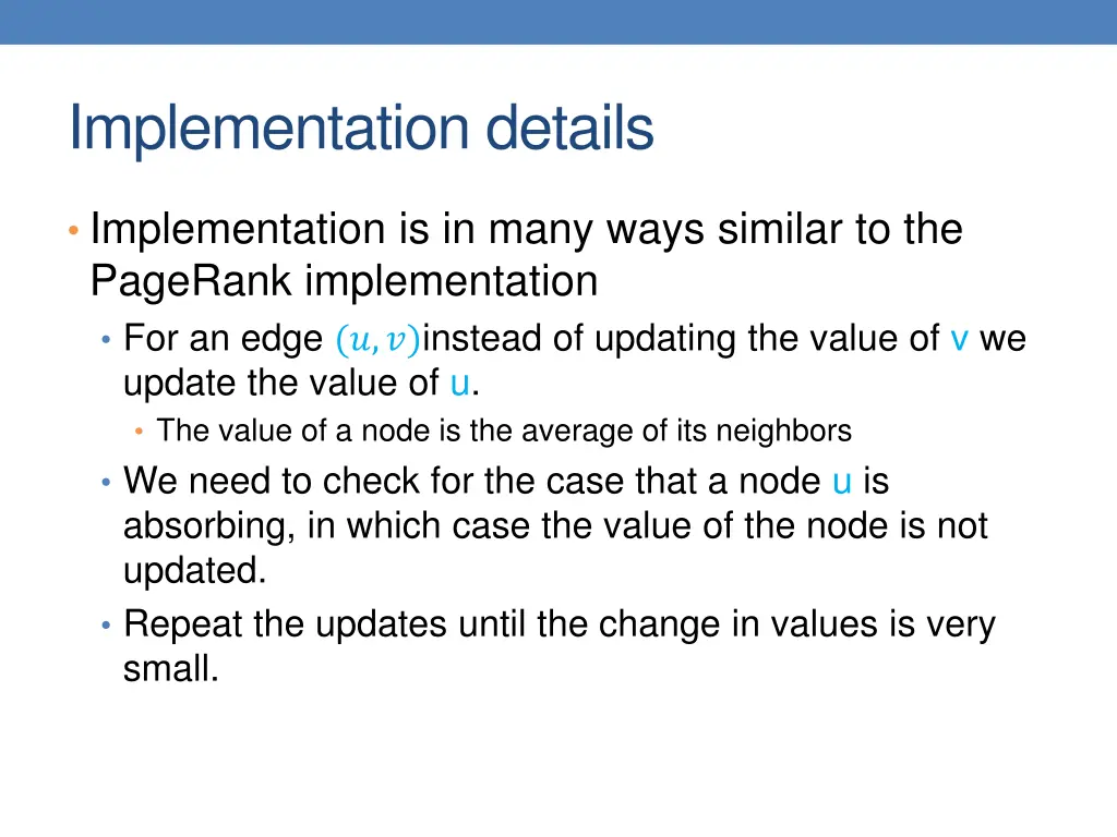 implementation details