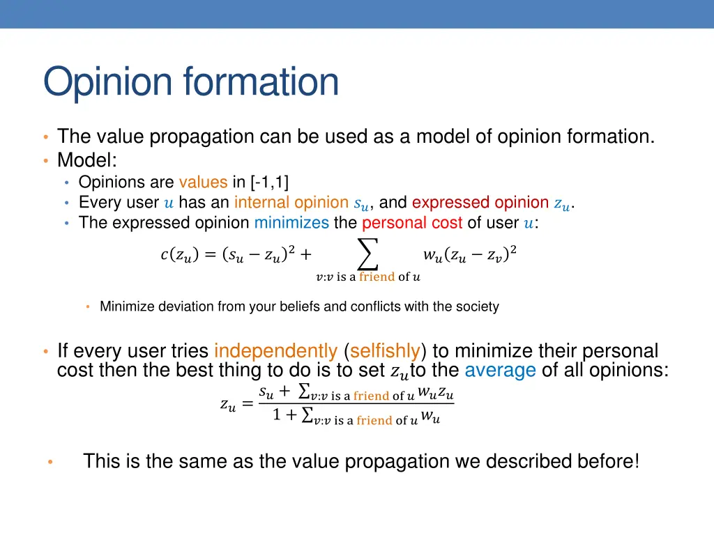 opinion formation