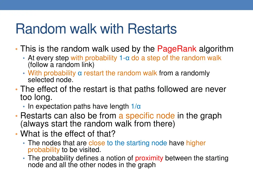 random walk with restarts