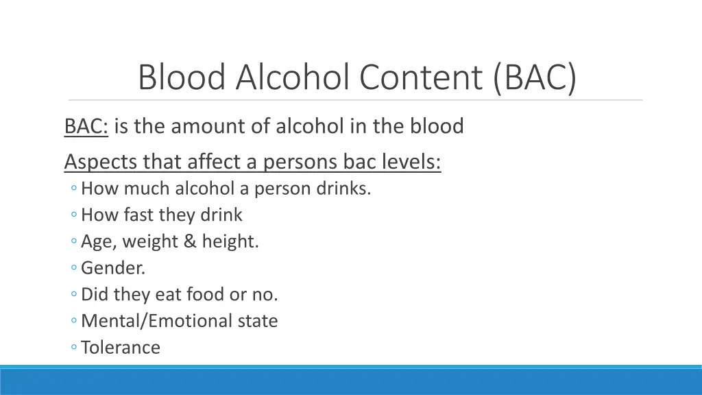 blood alcohol content bac