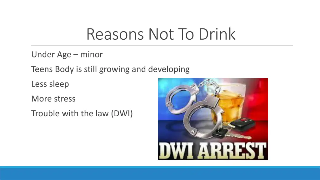 reasons not to drink
