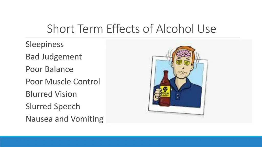 short term effects of alcohol use sleepiness