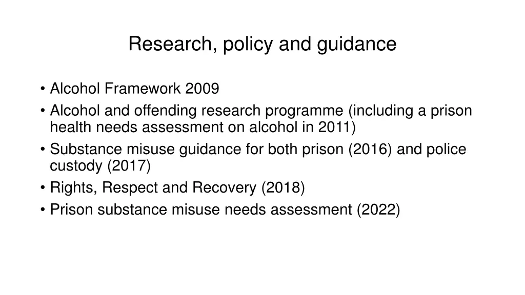 research policy and guidance