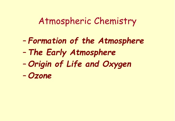 atmospheric chemistry