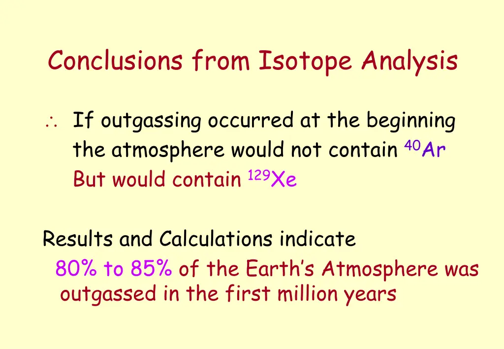 conclusions from isotope analysis
