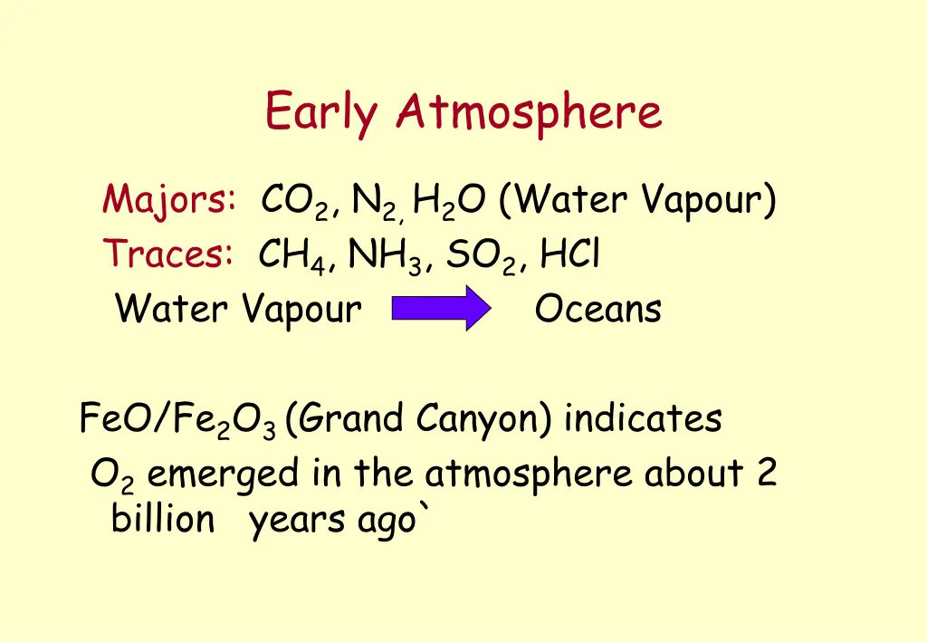 early atmosphere