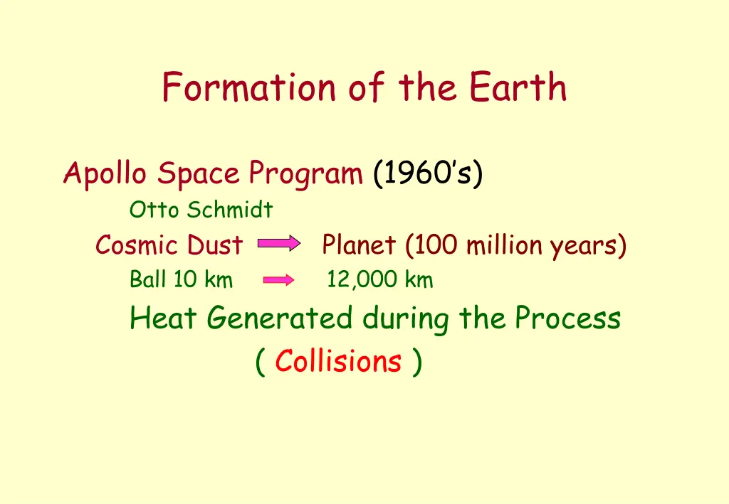 formation of the earth
