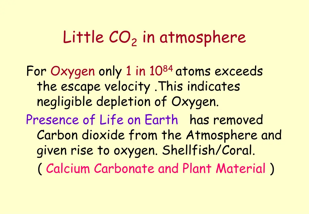 little co 2 in atmosphere