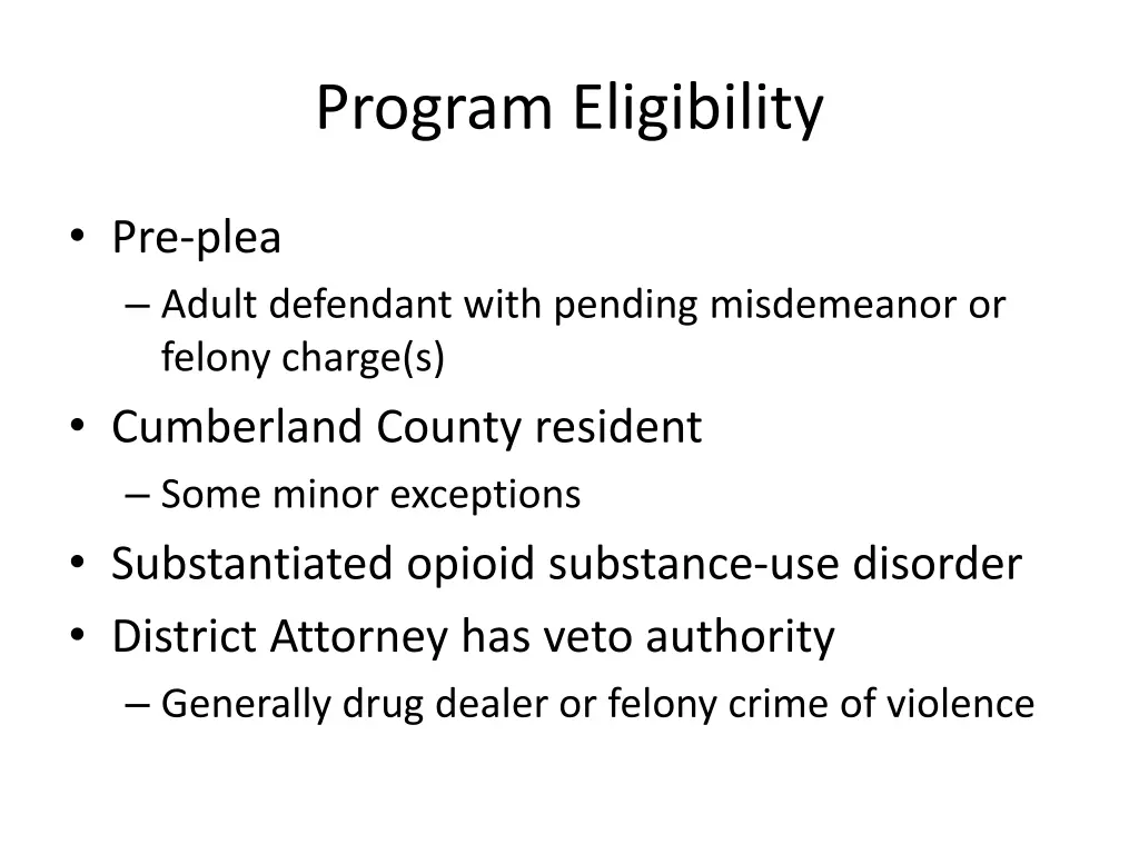 program eligibility