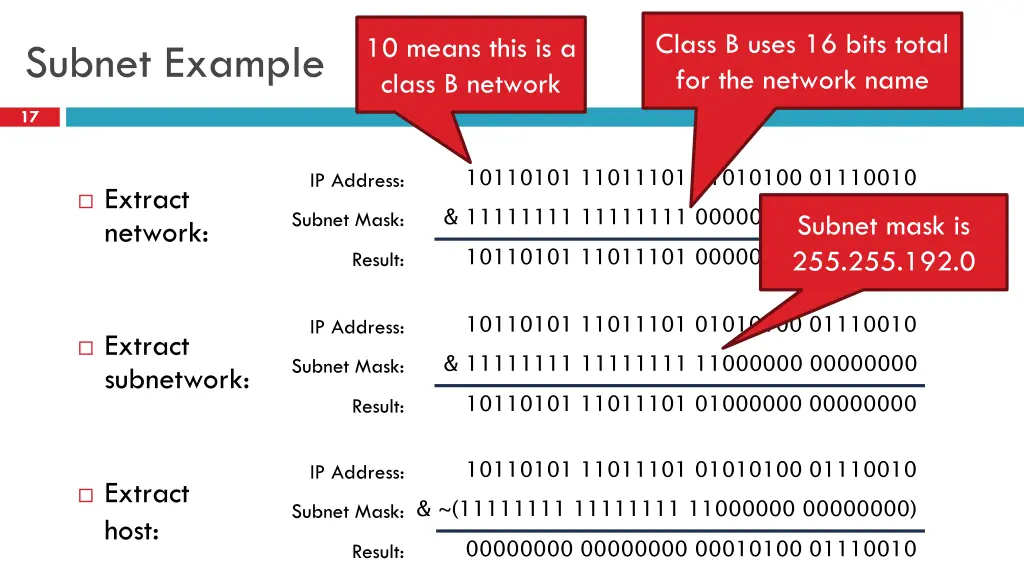 class b uses 16 bits total for the network name