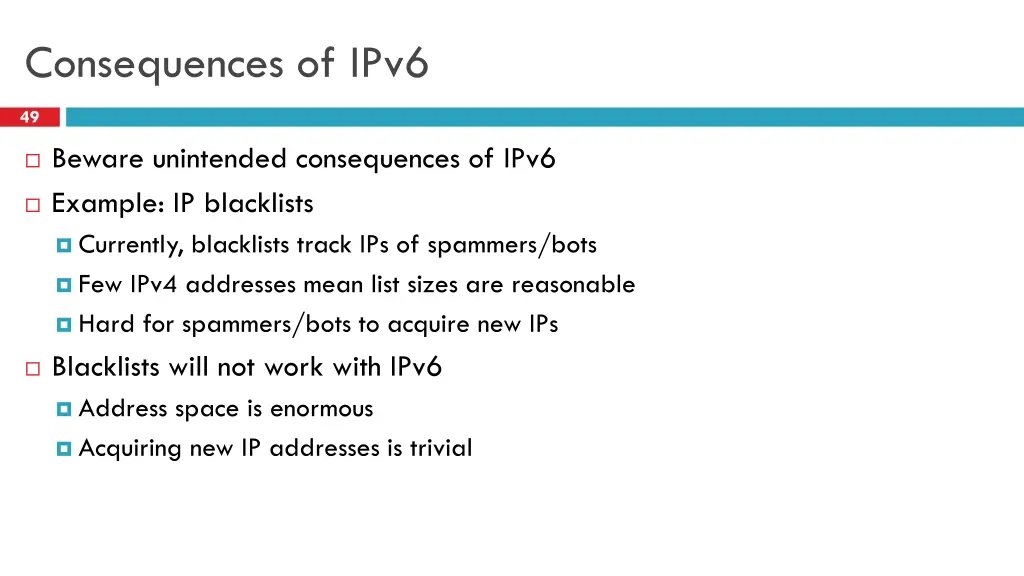 consequences of ipv6