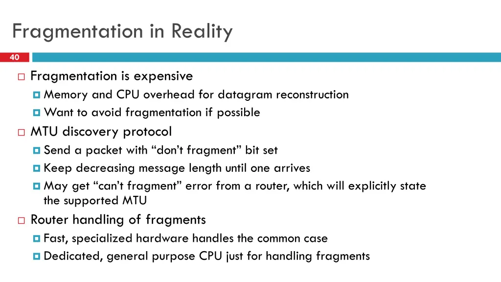 fragmentation in reality