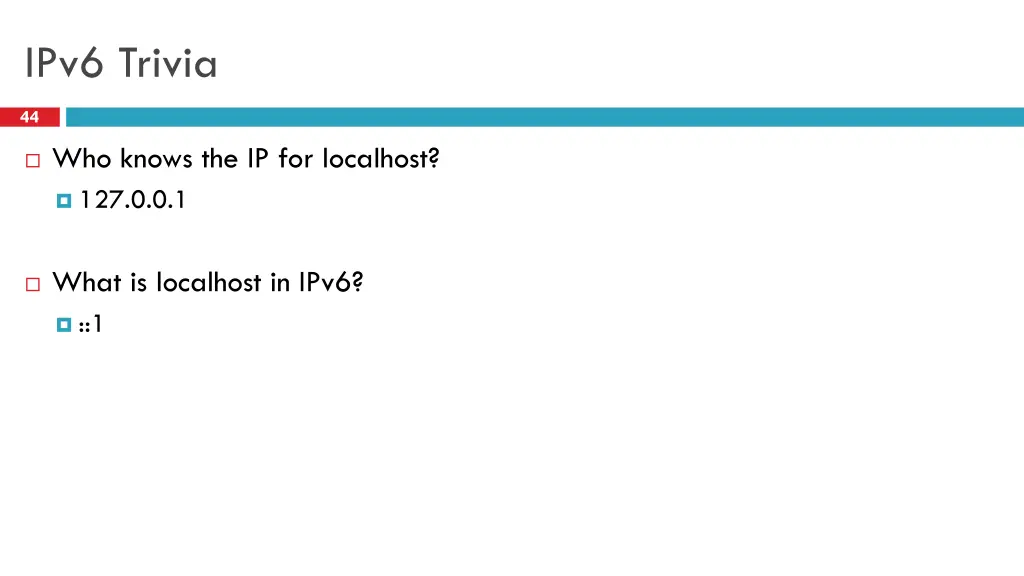 ipv6 trivia