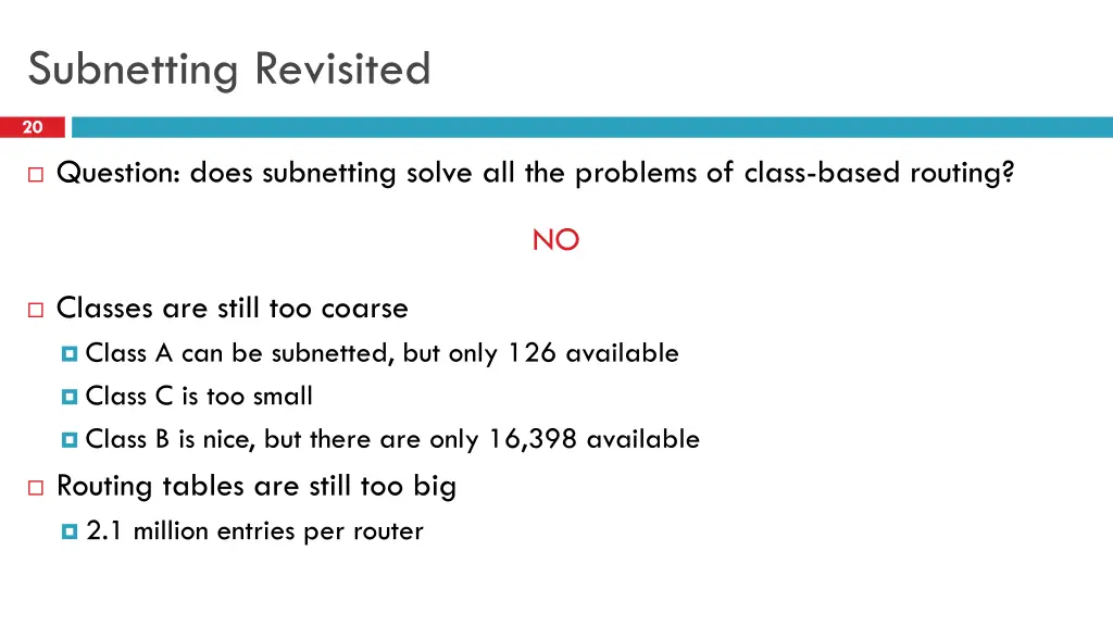 subnetting revisited