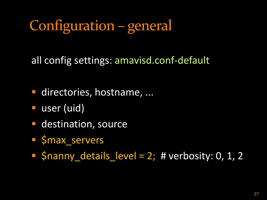 configuration general