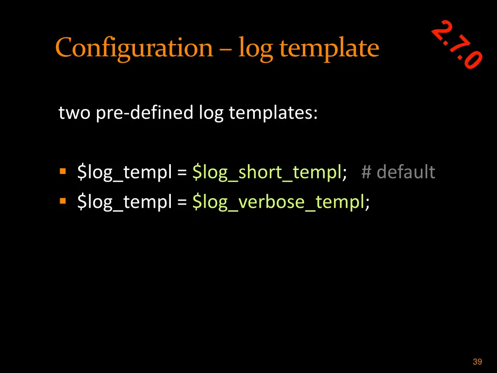 configuration log template 2