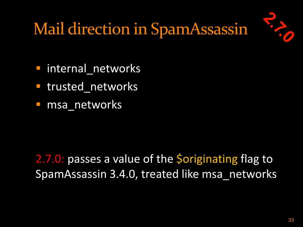 mail direction in spamassassin
